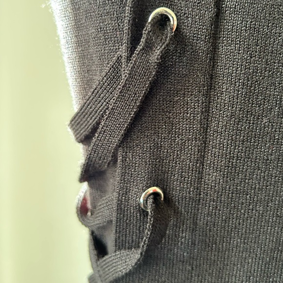 Bar III Black Dress with Side Lace-Up Detail - Picture 5 of 5